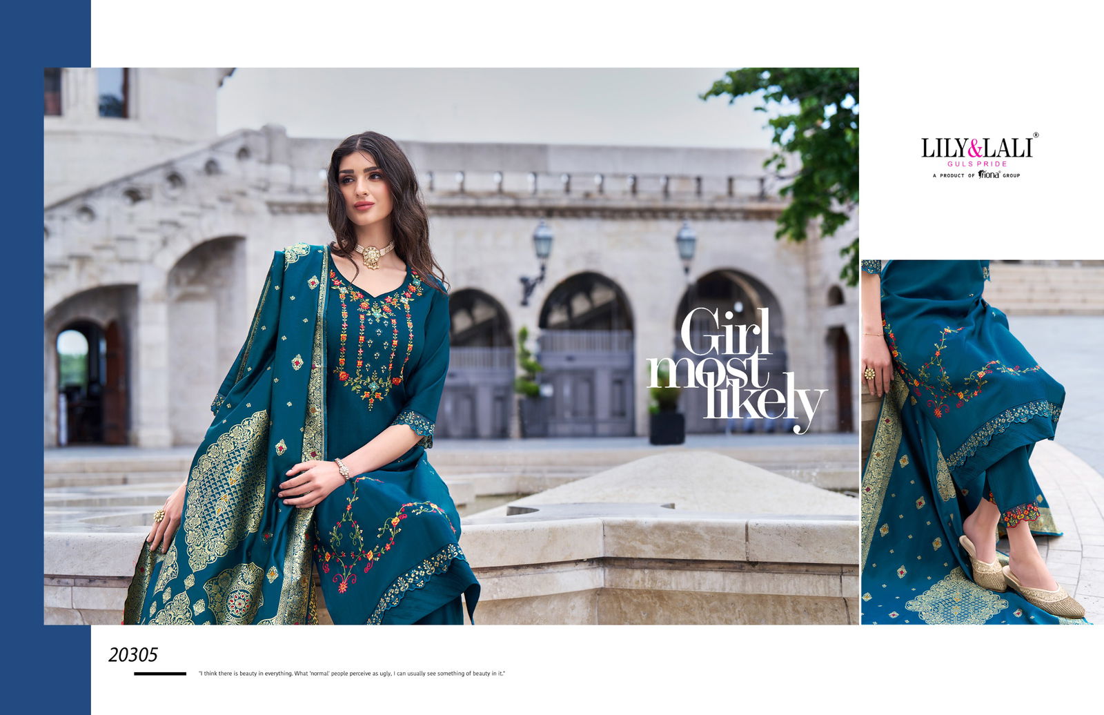 Hasmeena Vol 3 By Lily And Lali Organza Embroidery Kurti With Bottom Dupatta Orders in India
